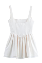 Solid Velvet Square Neck Slim Fit Mini Dress - View 18