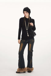 Structured Henley Long Sleeve Top