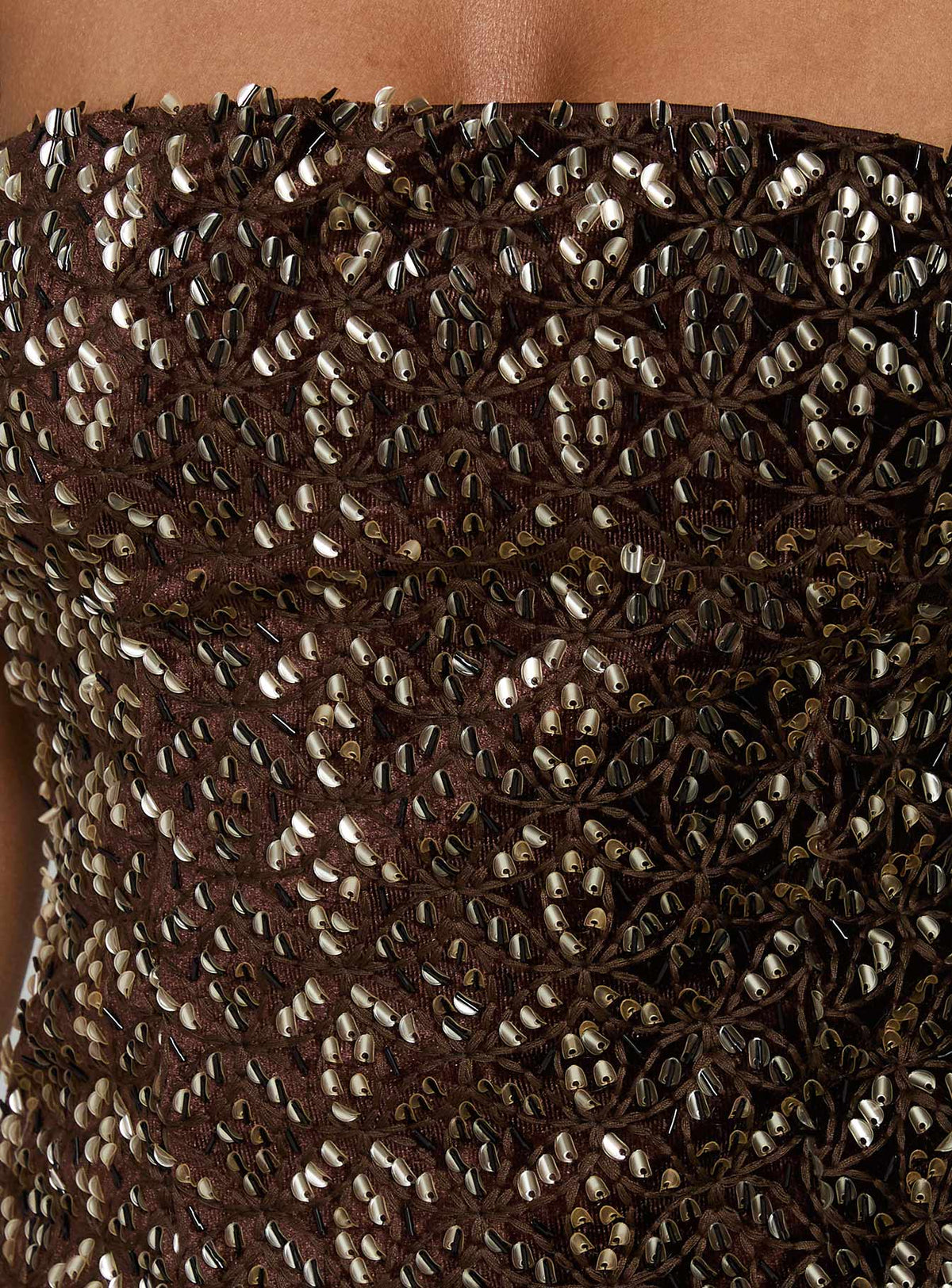 Sequin Embellished Strapless Bodycon Mini Dress 5