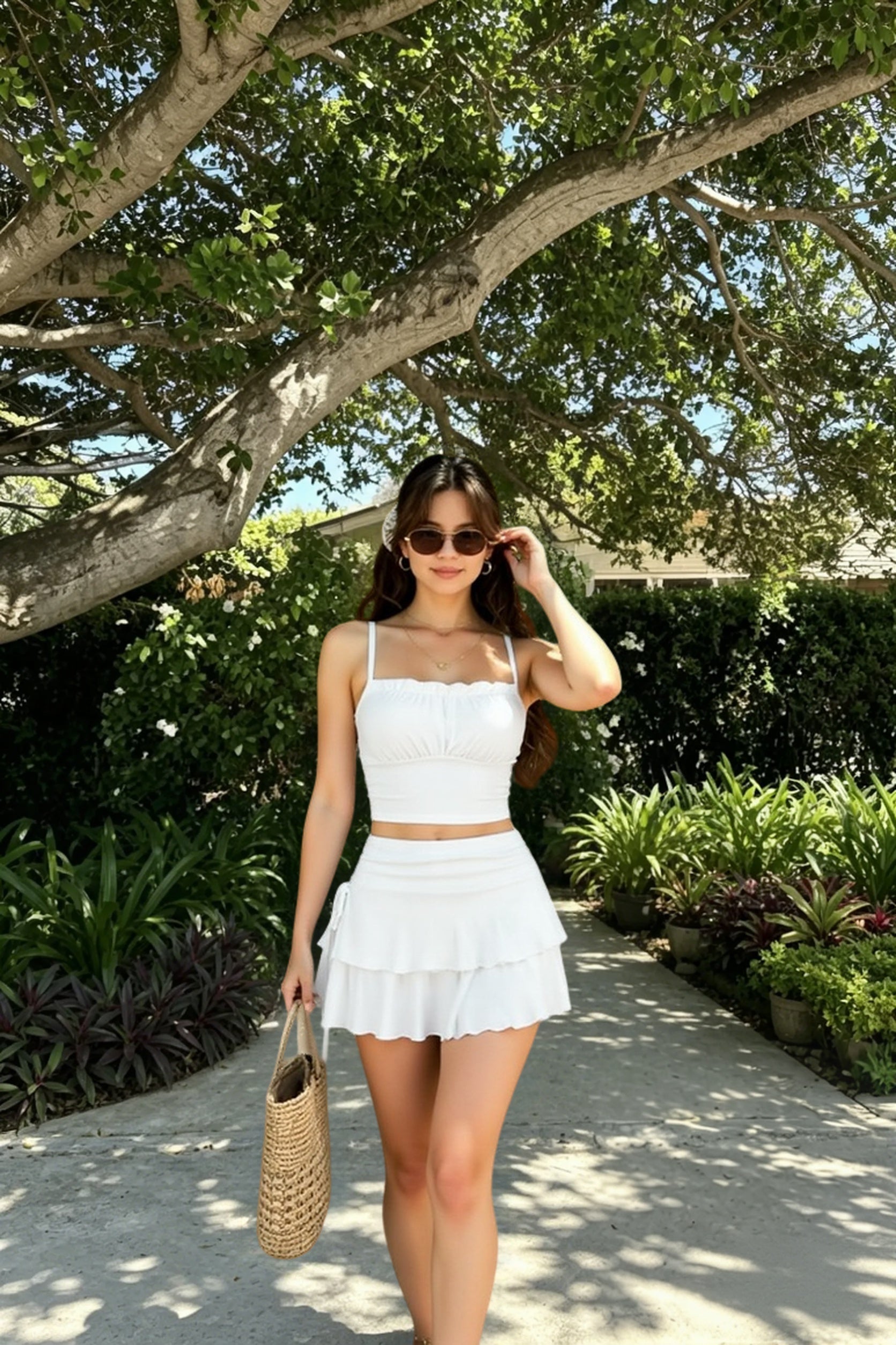 Minimalist Linen Blend Mini Skirt