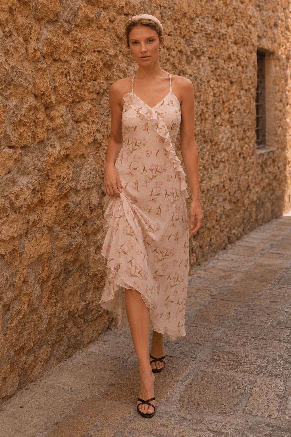 Backless Floral Dress