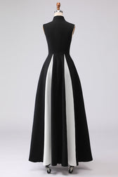 High Neck Sleeveless A-Line Maxi Gown 5