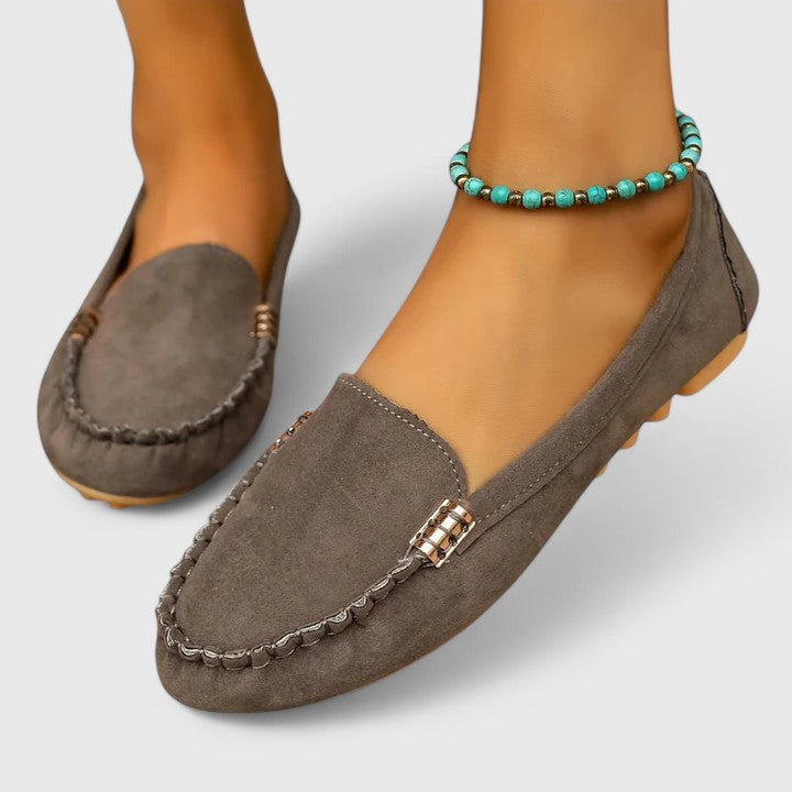 Round Toe Slip On Moccasin Loafer Flats