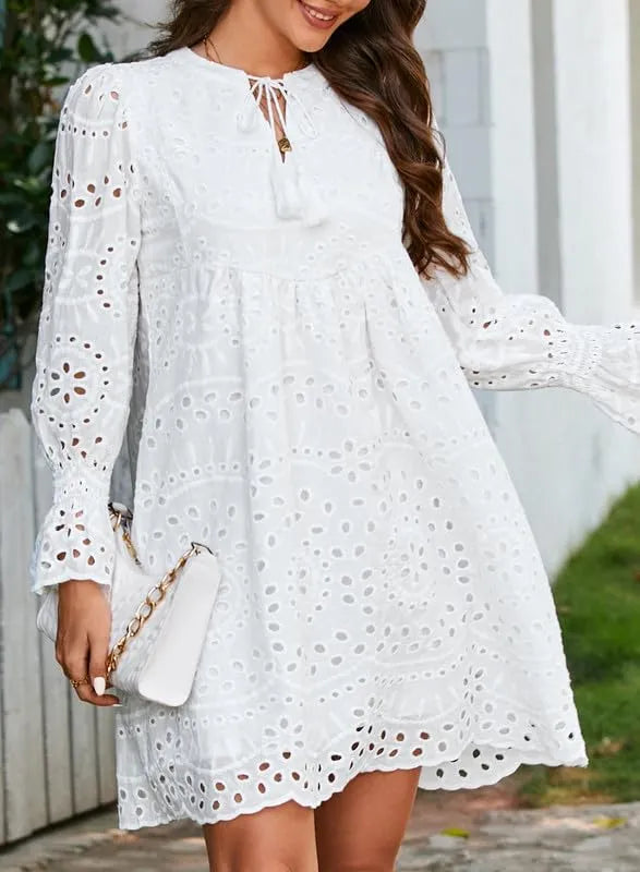 Kirelle - Breathable V-Neck Skirt Dress