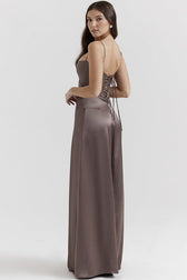 Anabella Black Lace Up Maxi Dress 25