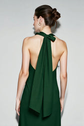 Halter Neck Backless Mermaid Prom Dress
