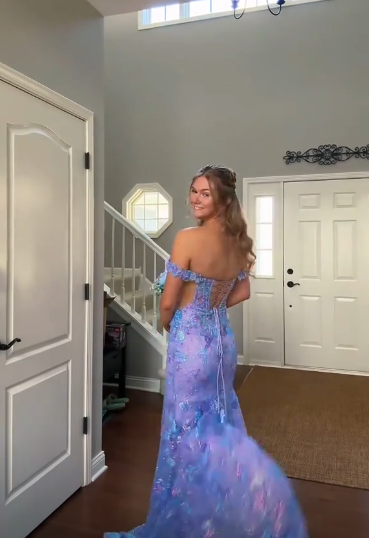 Off The Shoulder Lace Prom Dress Sexy Mermaid Graduation Dress Evening Dress