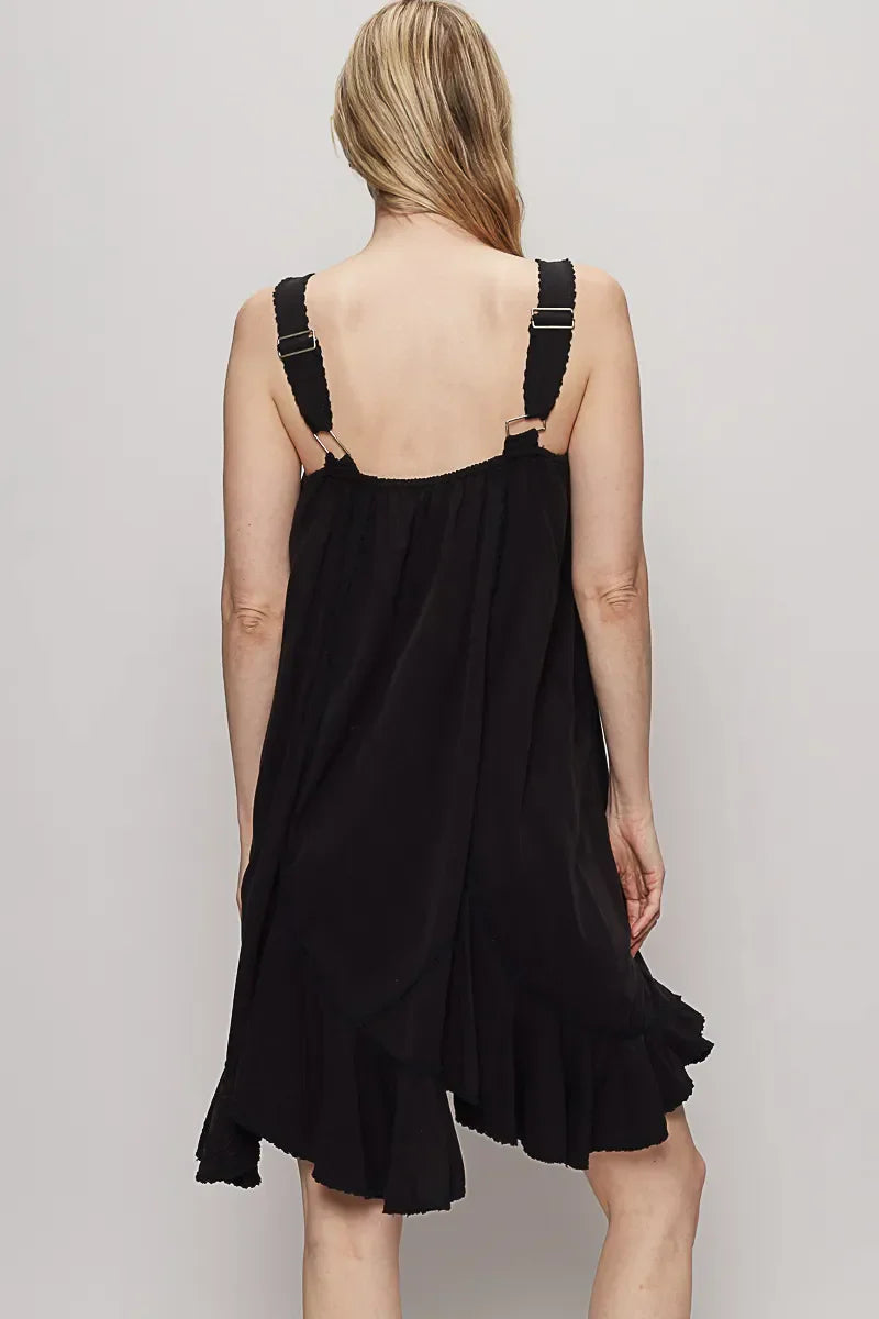 Blackout Ruffle Hem Dress