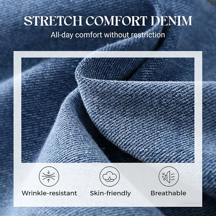 High Waist Button Front Side Button Wide Leg Jeans