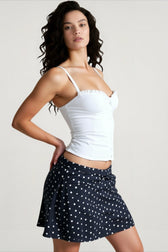 Lace Panel Button Front Cami Top