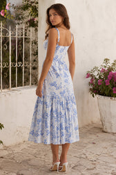 Bardot Flounce Hem Ditsy Floral Slip Dress