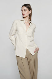 Pure Linen Textured Blouse