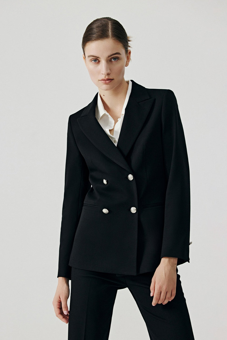 Elegant Black Office Career Chic Blazer
