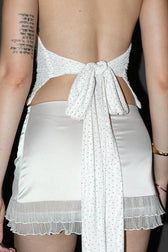 Halter Deep V Backless Glitter Cami Top