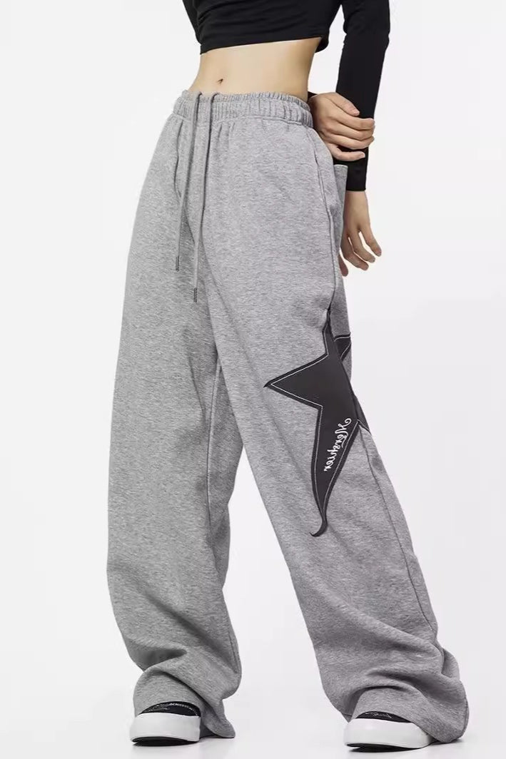 Loose Straight Wide Leg Athletic Pants