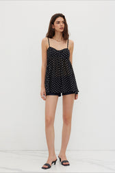 Leopard Chiffon Ruffle Cami Top
