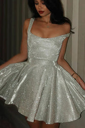 Glitter Silk Spaghetti Strap Midi Dress 3