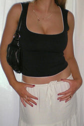 Two Tone Reversible Fitted Cami Top