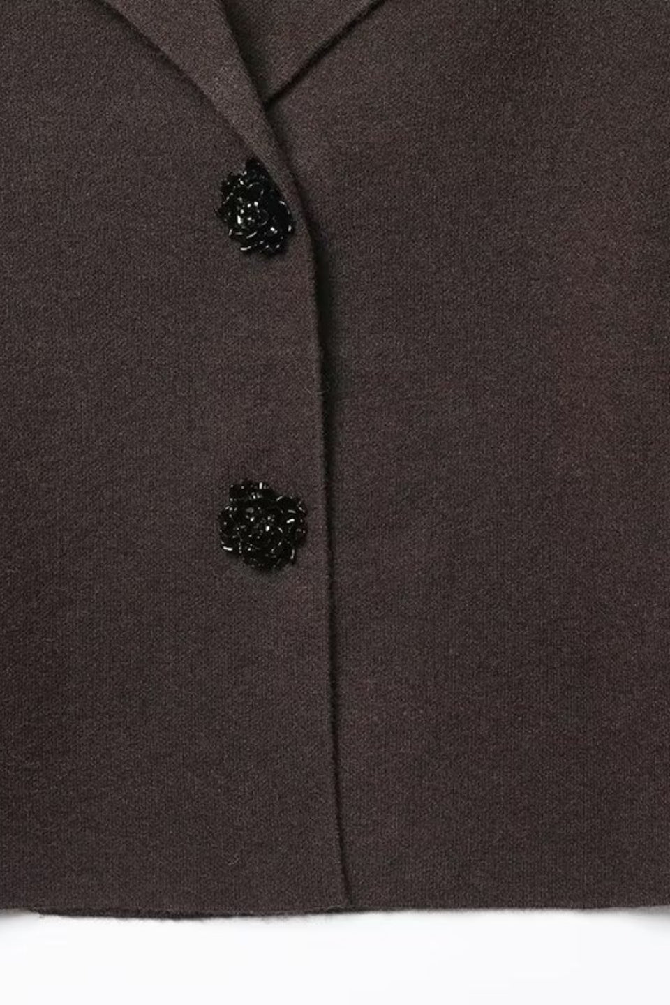 Jewel Button Knit Blazer