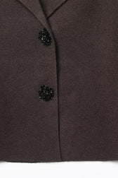 Jewel Button Knit Blazer