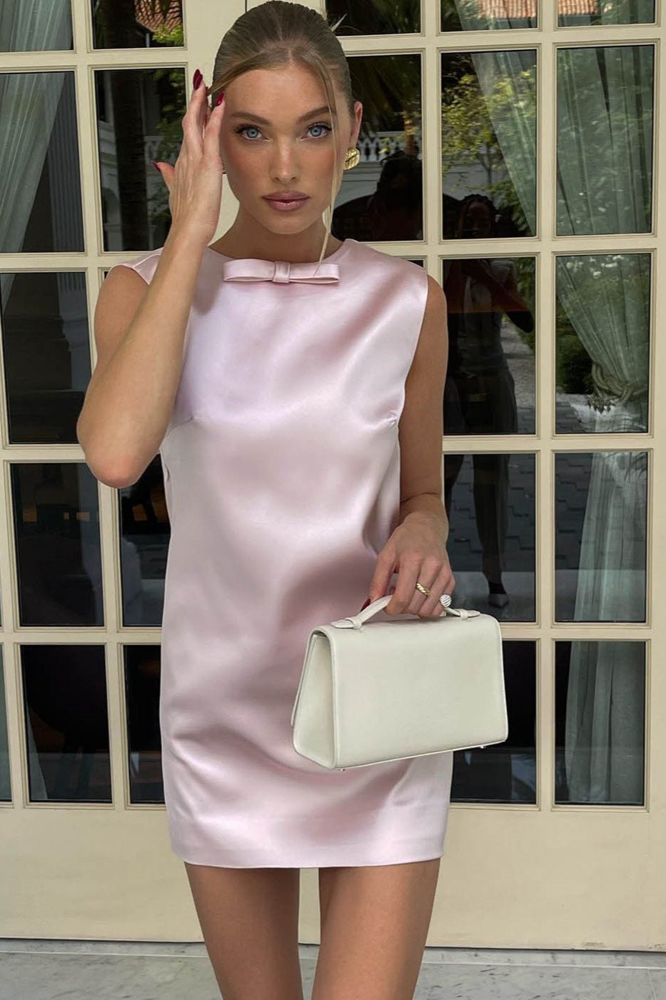 Backless Satin Mini Dress