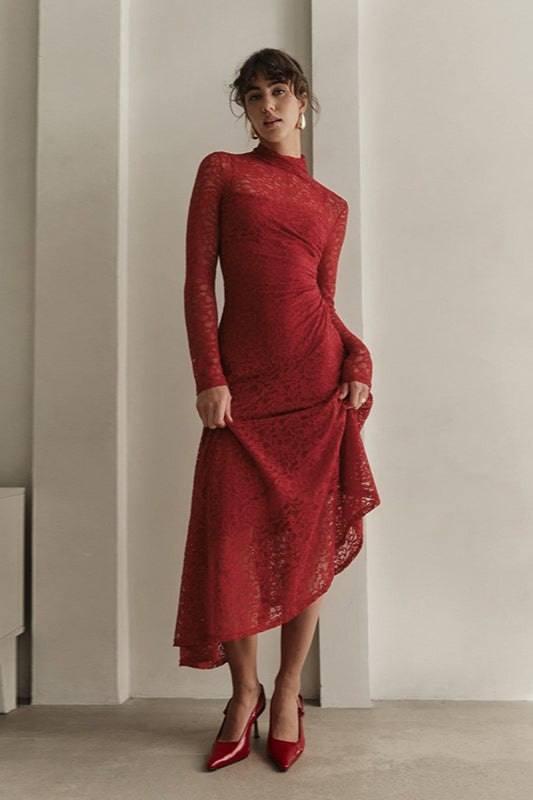 Lace Long Sleeve Maxi Dress 2