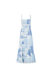 Spaghetti Strap Open Back Tie Back Maxi Dress 4