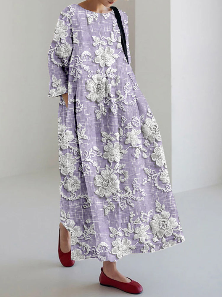 Frances Timeless Women's Floral Maxi Dress for Ceremony Premium Edit