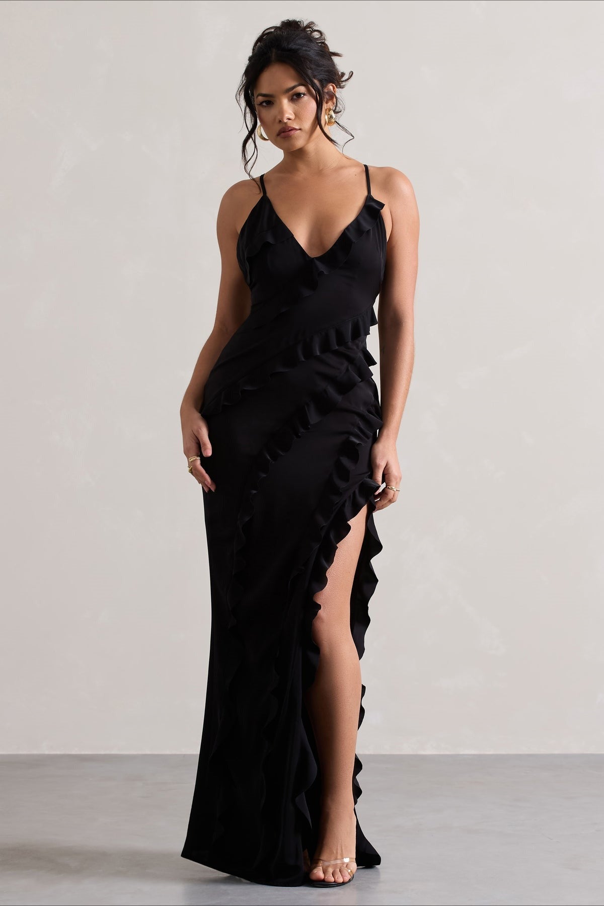 Strappy Ruffle LowBack Party Dress