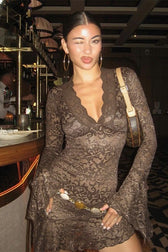 Lace Bodycon Mini Dress