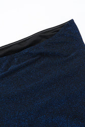 Glitter Strapless Sash Mini Dress 9