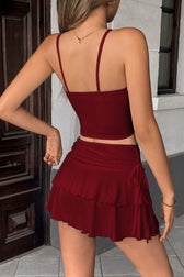 Minimalist Linen Blend Mini Skirt