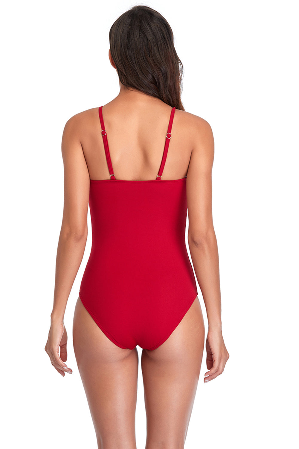 Halter Open Back One-Piece Swimwear
