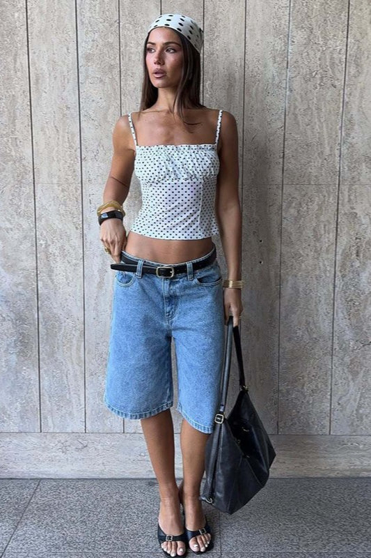 Polka Slim Layered Cami Top