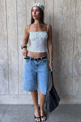 Polka Slim Layered Cami Top