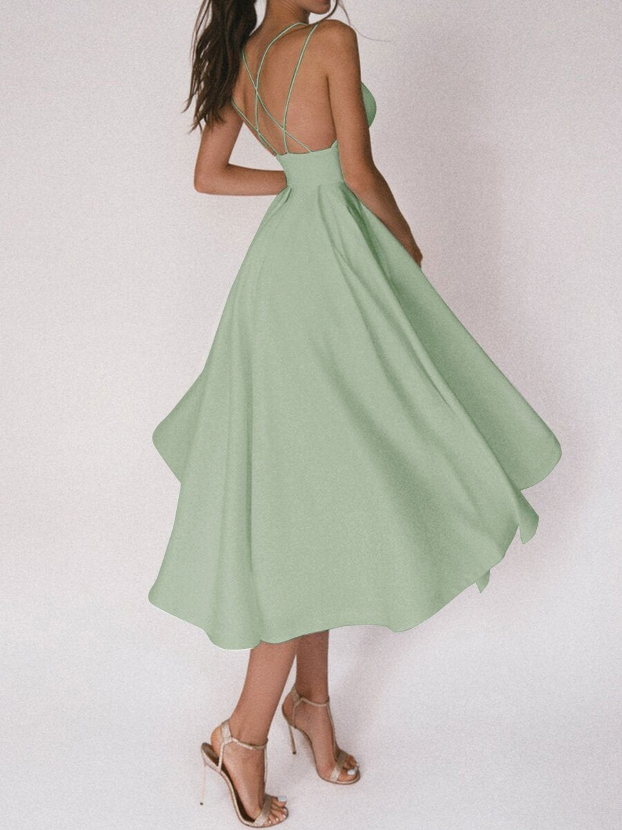 Fulgencia Spaghetti Dress for Women Comfortable Daily Wear