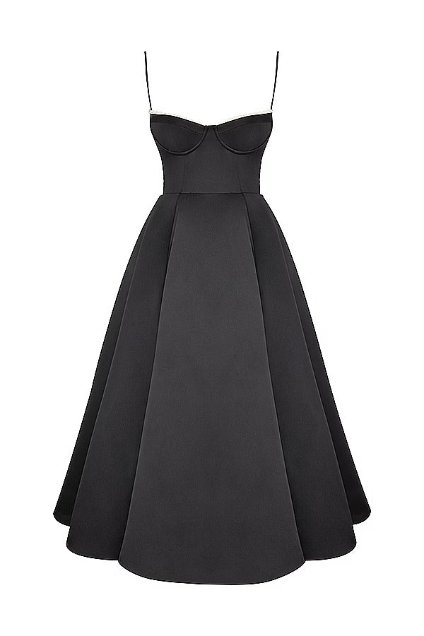 Lorraine Premium Strapless V Neck Sleeveless Tutu Maxi Dress Boutique Edit