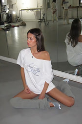 Letter Print One Shoulder T-Shirt