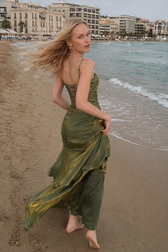 Chiffon Spaghetti Strap Maxi Dress
