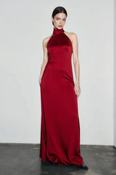 Halter Neck Backless Mermaid Prom Dress