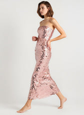Spicy Girl Beaded Irregular Midi Dress