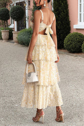 Chiffon Strap Maxi Floral Dress 7