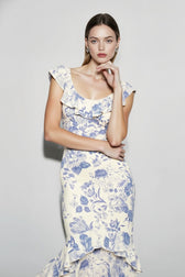 Elegant Ruffle Floral Dress