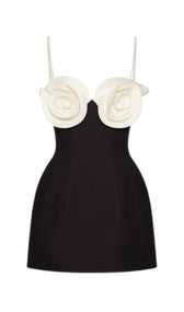 Floral Appliqué Spaghetti Strap Bodycon Mini Dress 8