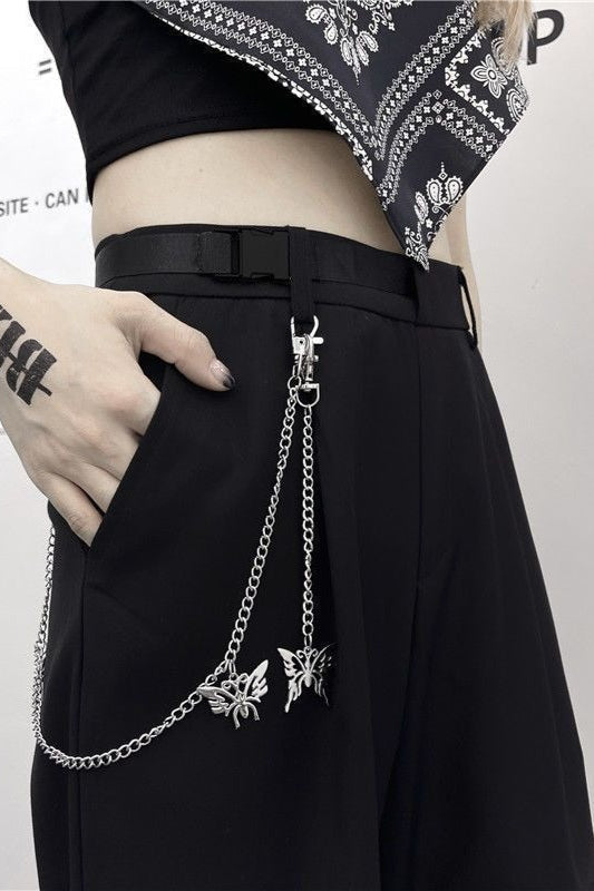 Cutout Tailored Slim Straight Pants
