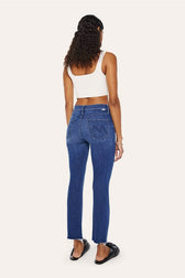 High-Waist Straight-Leg Denim Jeans