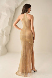 Sheer Mesh Sequin Dress