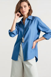 Linen Lightweight Button Down Blouse