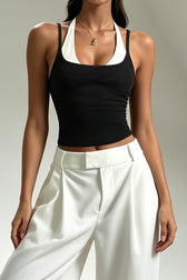 Colorblock Halter Cami Top