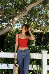 Solid Color Halter Cami Top